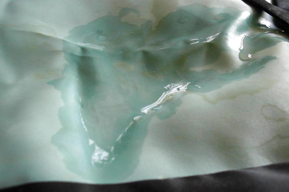 25P Cum on girlfriend's satin prom dress