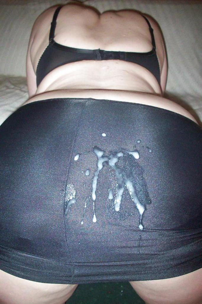 12P Cum on panty and pantyhose