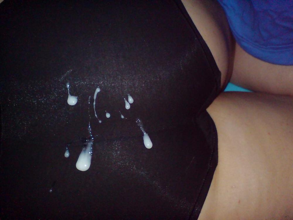 12P Cum on panty and pantyhose
