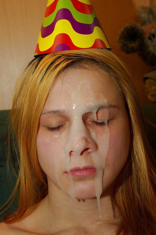 22P JIZZ ON HER FACE VI