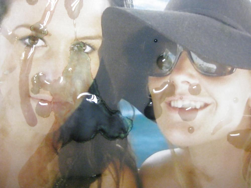 15P Gman Cum on Face of Cristine and Sammie Two English Cumsluts