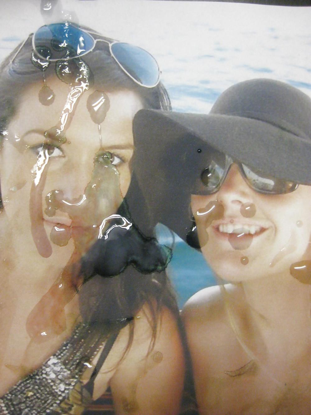 15P Gman Cum on Face of Cristine and Sammie Two English Cumsluts