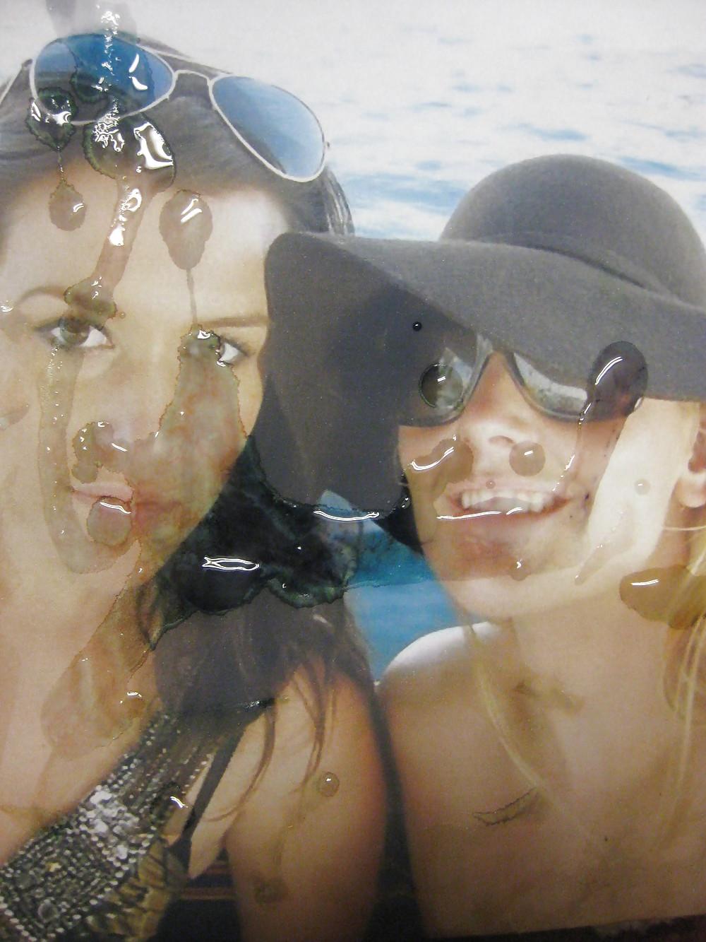 15P Gman Cum on Face of Cristine and Sammie Two English Cumsluts