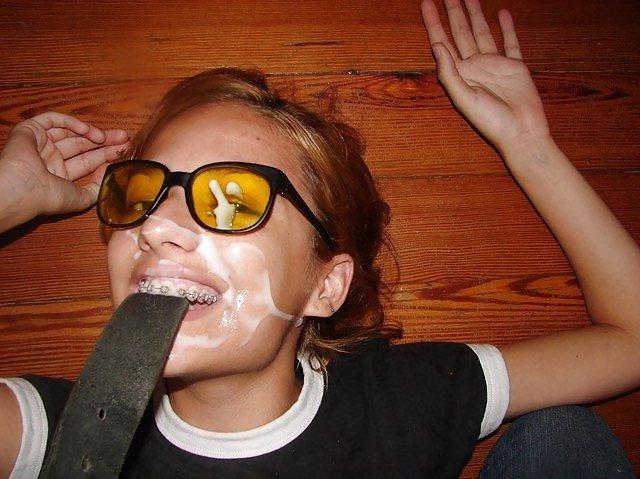 25P Cum on Braces