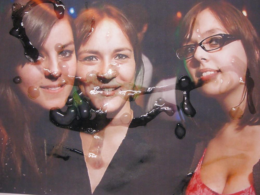 14P Gman Cum on Face of three French Sluts