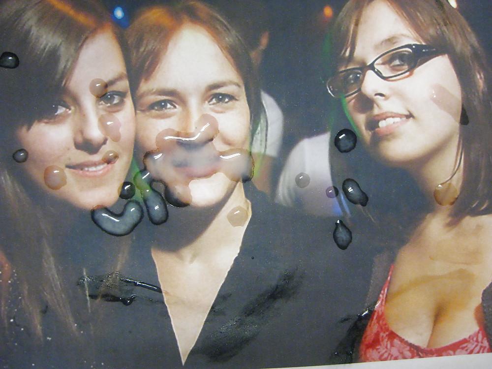 14P Gman Cum on Face of three French Sluts