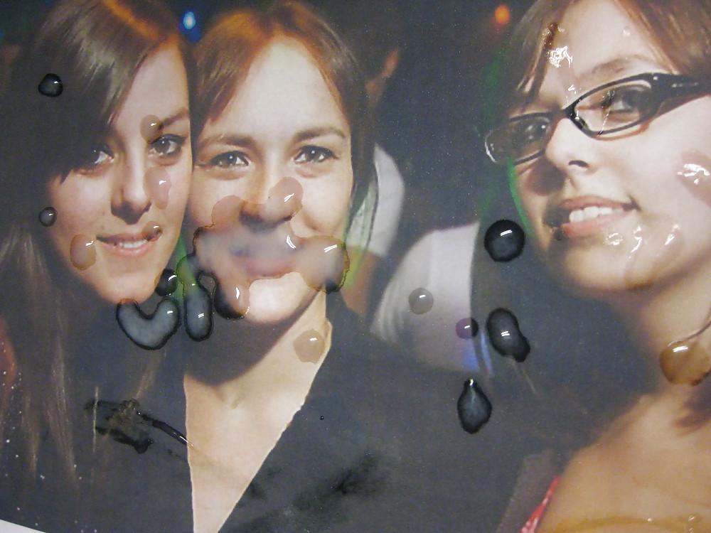 14P Gman Cum on Face of three French Sluts
