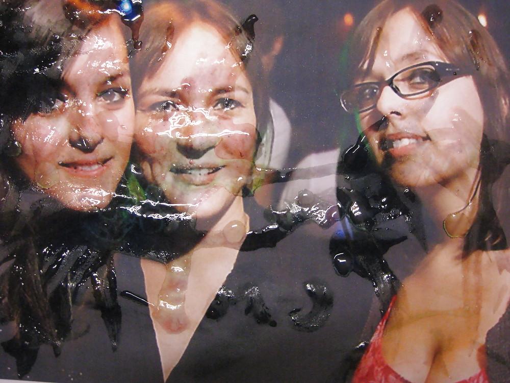 14P Gman Cum on Face of three French Sluts