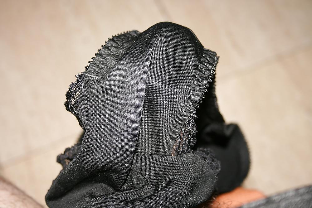 16P My cock and cum on my wife panties