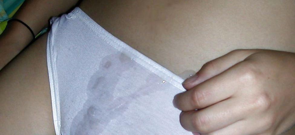 7P No! I told you NOT to cum on my panties!