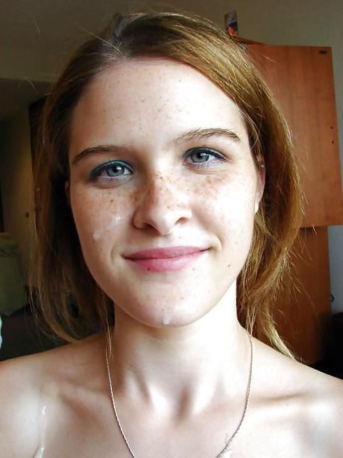 5P Natural girls with cum on face