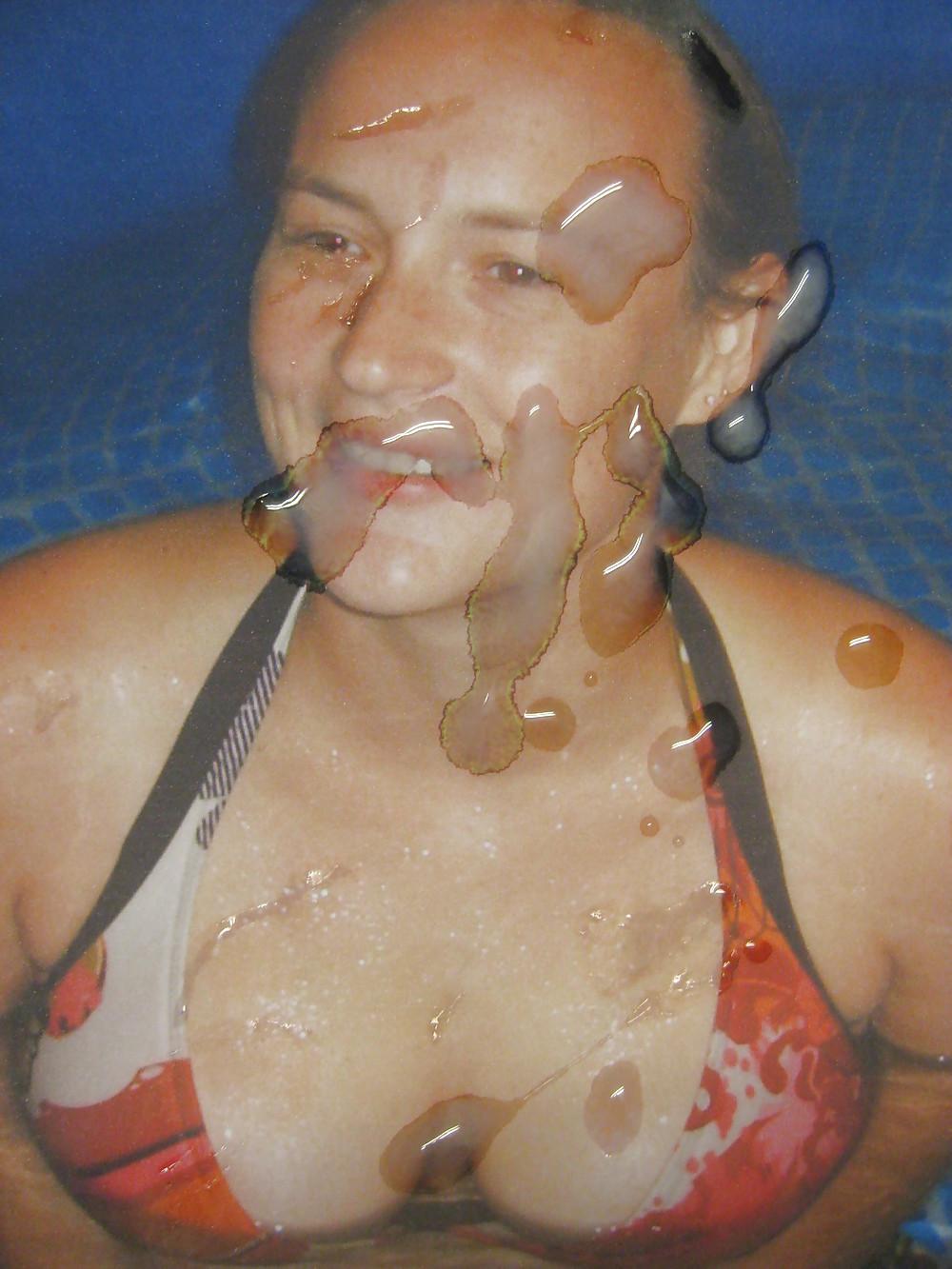 16P Cum on Face and Boobs of a Sexy French Slut