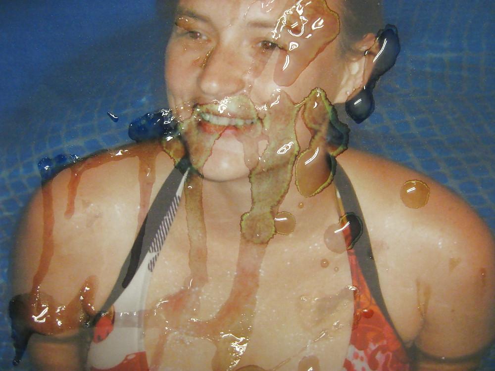 16P Cum on Face and Boobs of a Sexy French Slut