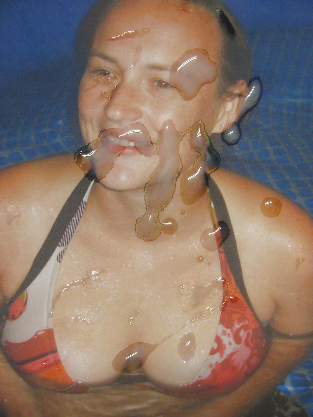 16P Cum on Face and Boobs of a Sexy French Slut