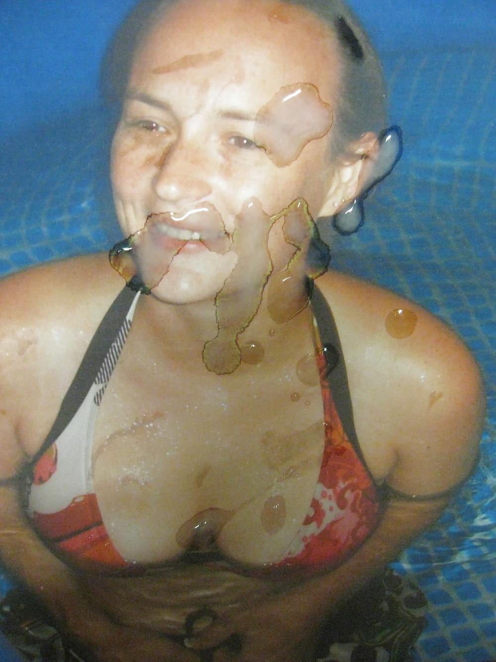 16P Cum on Face and Boobs of a Sexy French Slut