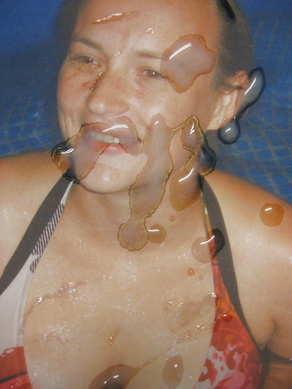16P Cum on Face and Boobs of a Sexy French Slut