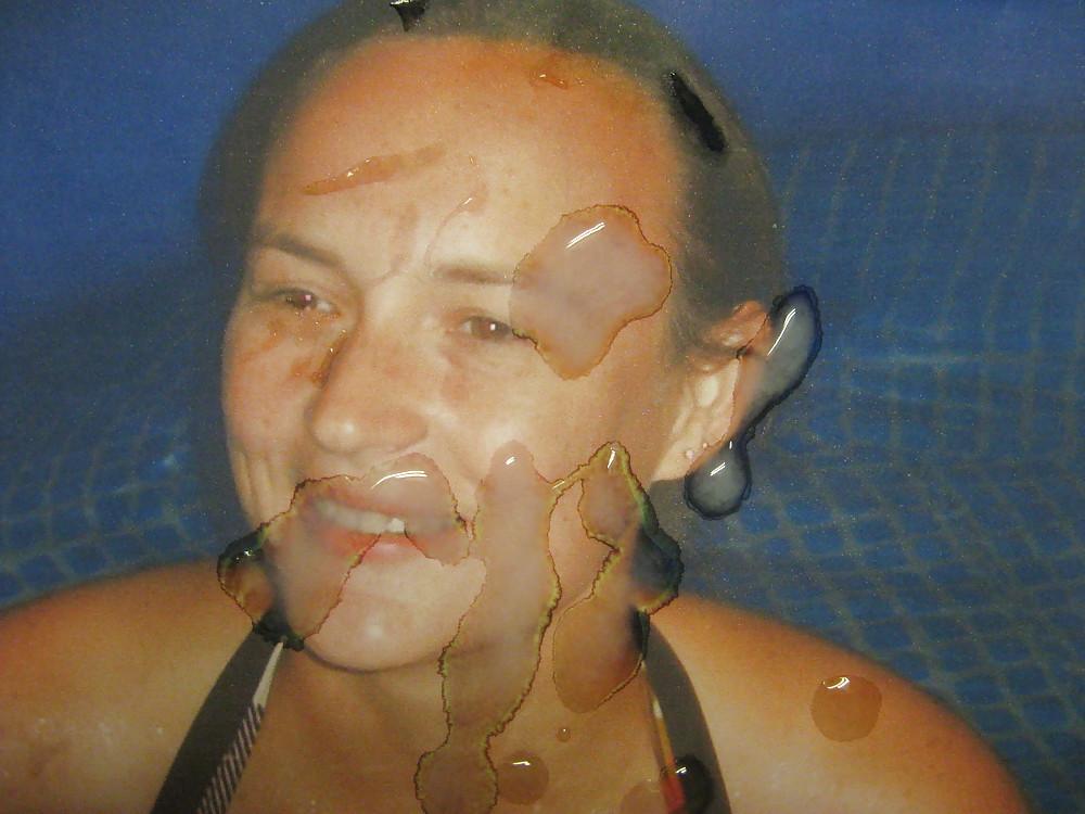 16P Cum on Face and Boobs of a Sexy French Slut