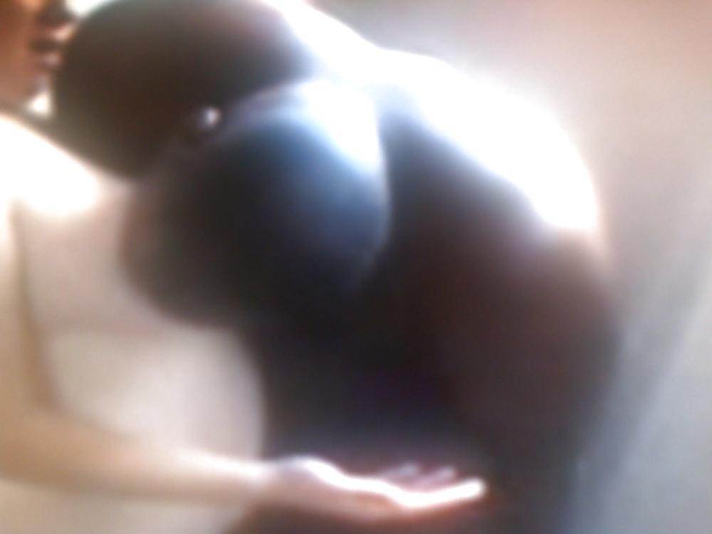12P Carole's hairy cunt in the public shower