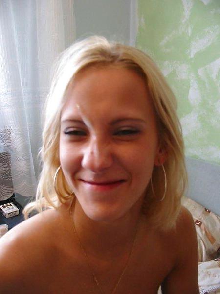 15P Cum on her teen face