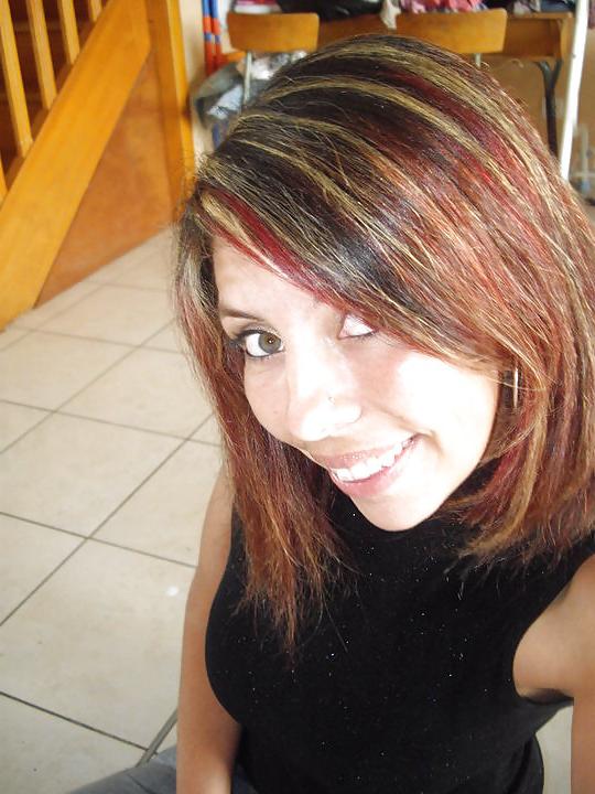 8P French MILF Laetitia's Self Face Shots