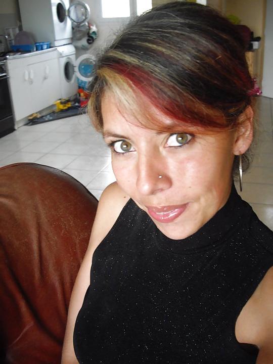 8P French MILF Laetitia's Self Face Shots