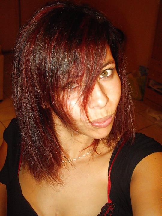 8P French MILF Laetitia's Self Face Shots
