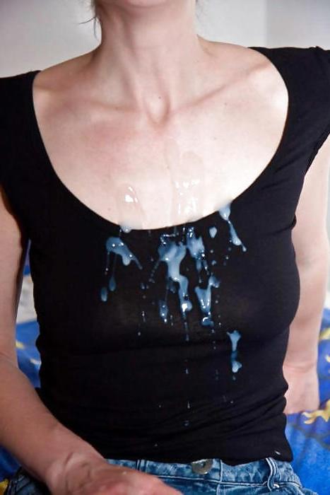 9P Cum on Clothed Tits