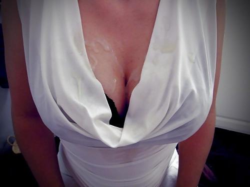 9P Cum on Clothed Tits