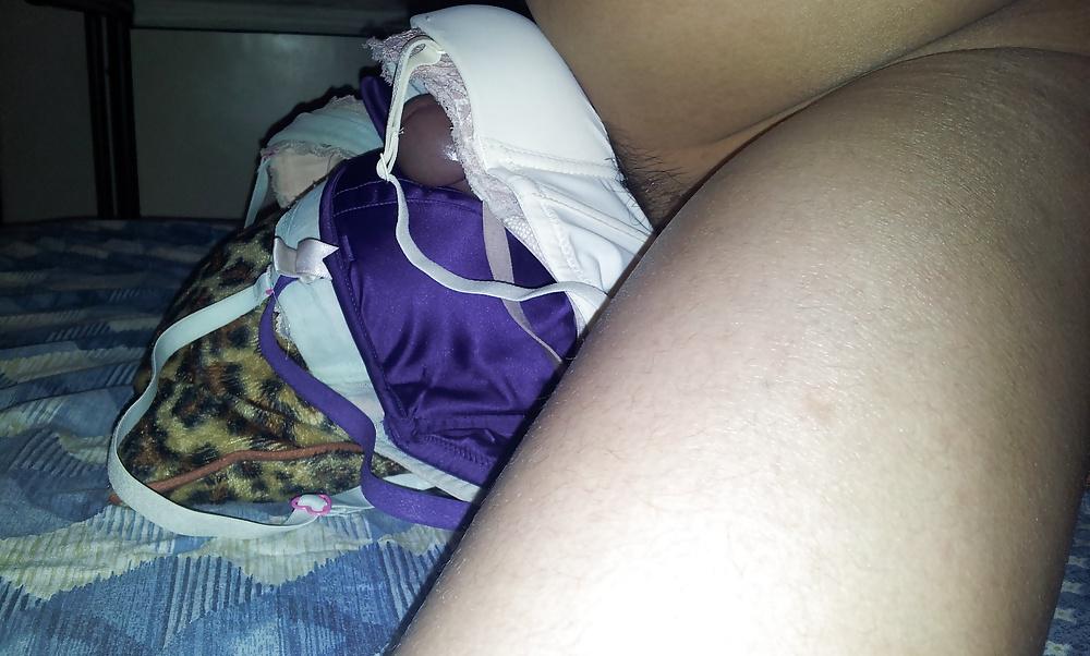 6P Sex with sister's bra and her leopard cushion