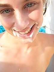 25P Cum face teens!! so hot!!