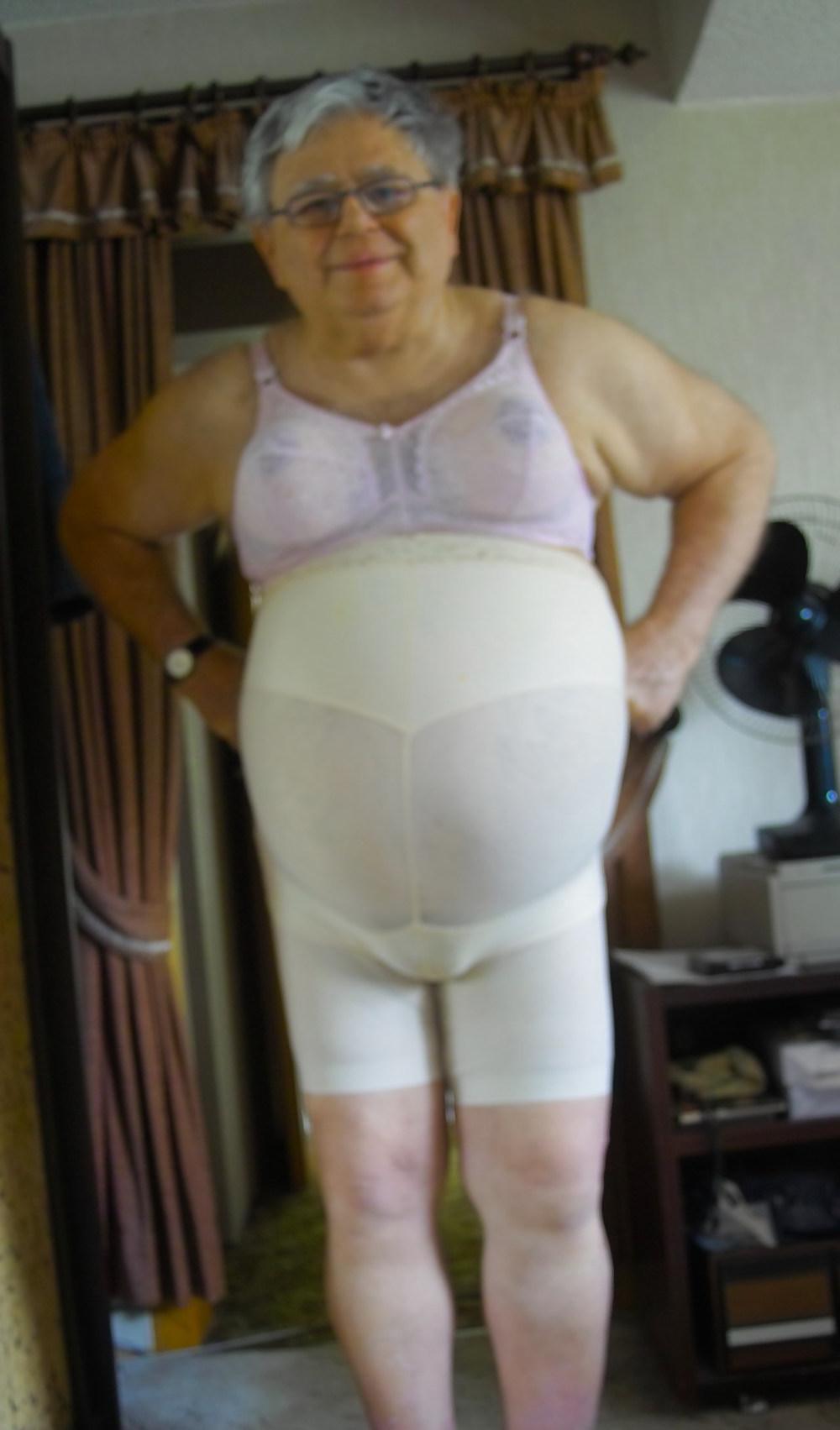 14P Pink bra and panty girdle