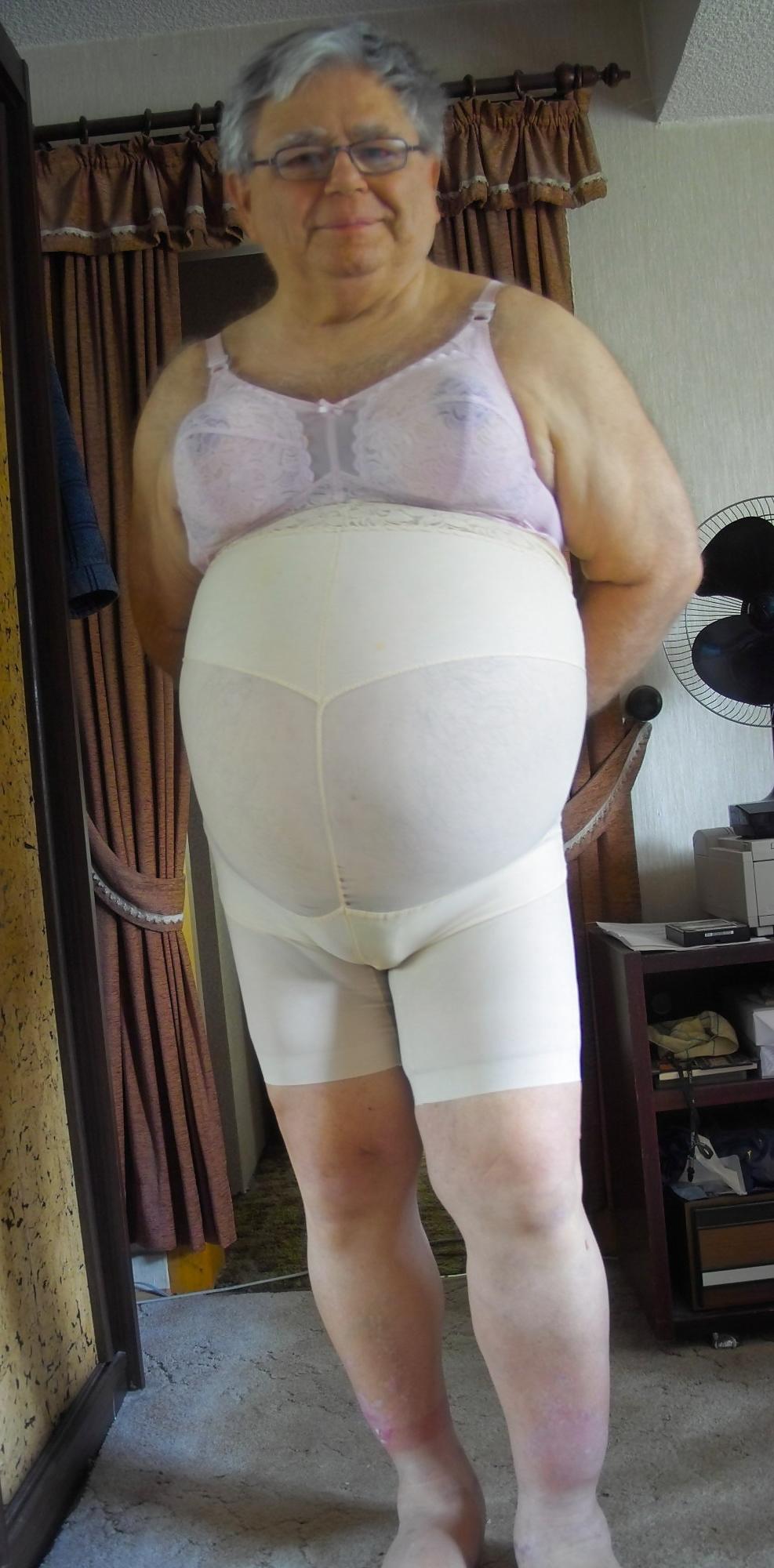 14P Pink bra and panty girdle