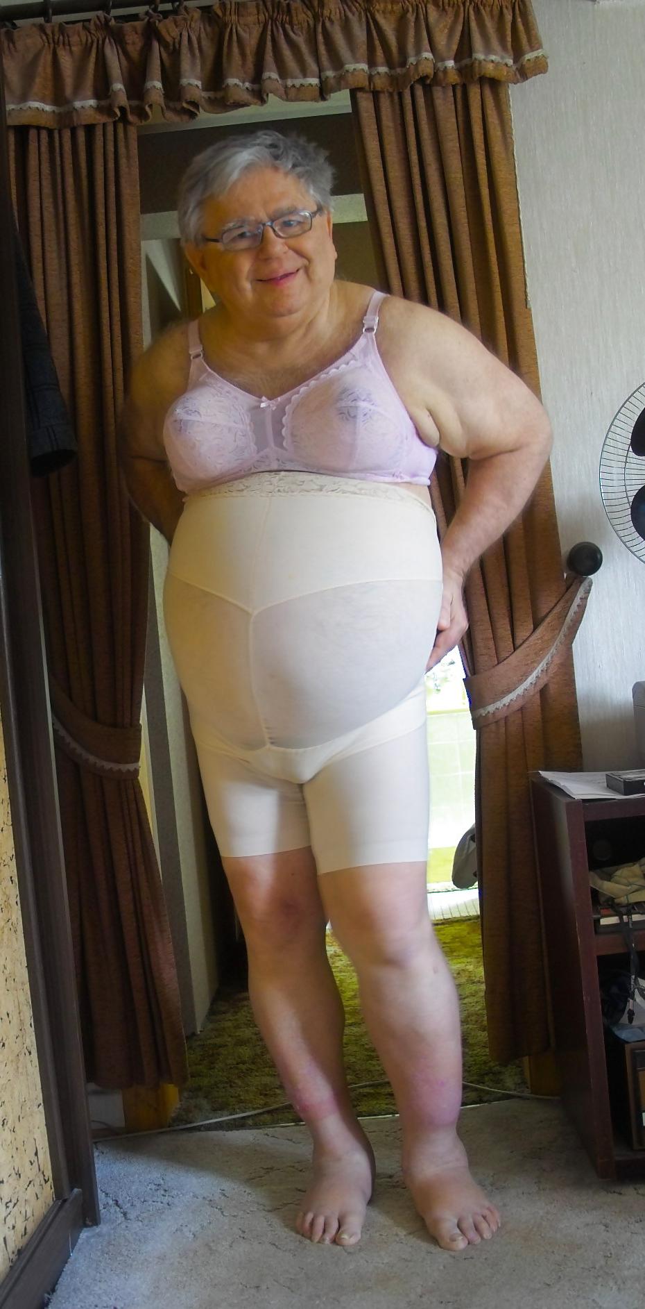 14P Pink bra and panty girdle