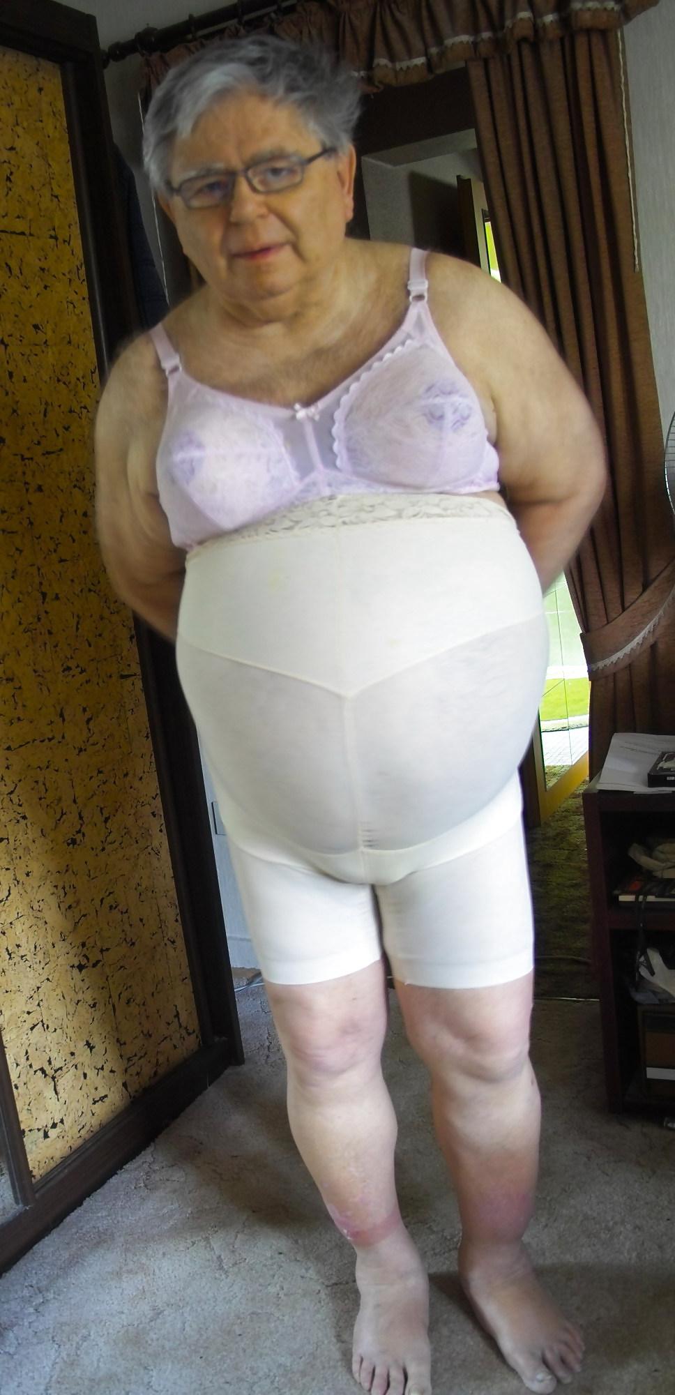 14P Pink bra and panty girdle