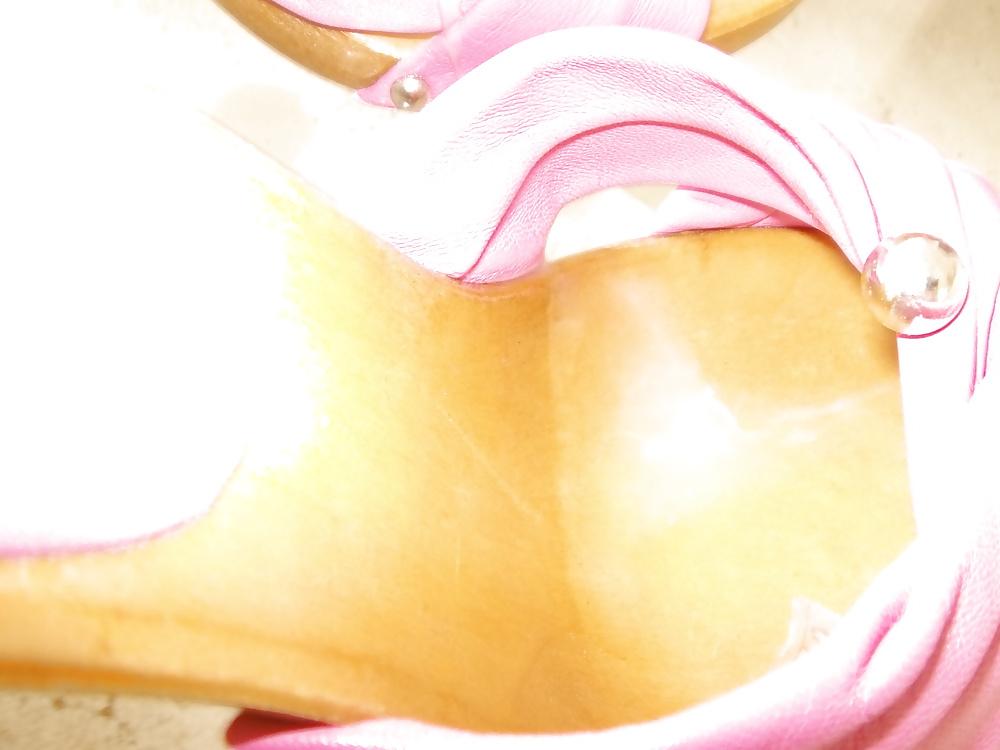 11P Cum on wife pink mules