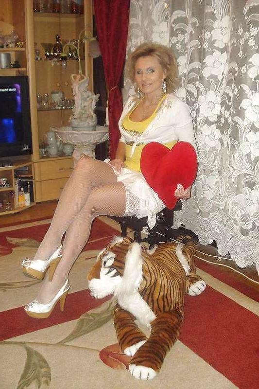 11P Exposed wife - MILF in stockings