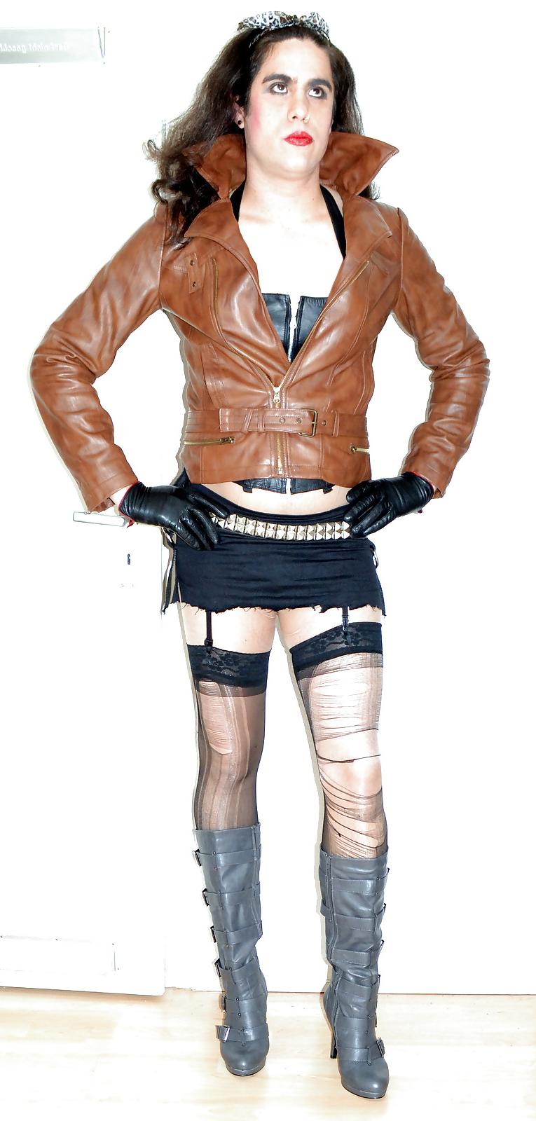 14P Leather biker bitch