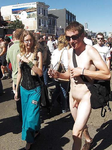 13P Women and cock in public (CFNM fun)