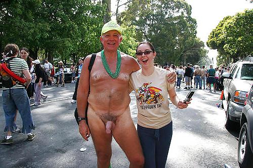 13P Women and cock in public (CFNM fun)