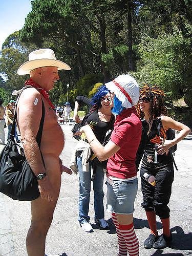 13P Women and cock in public (CFNM fun)