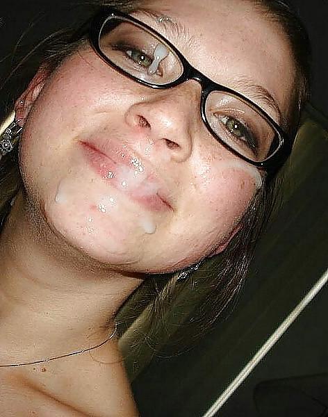25P Cum on glasses, women in glasses, sex in glasses.