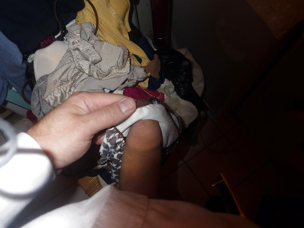14P Cum on my Wife's bras and panties 3