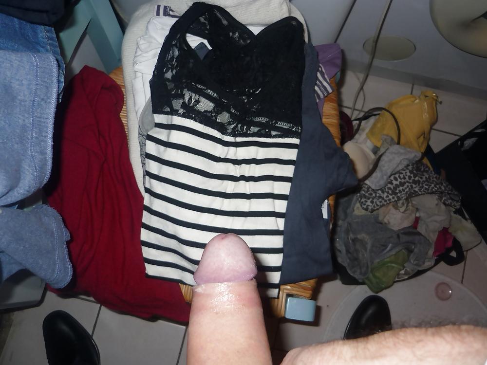 14P Cum on my Wife's bras and panties 3