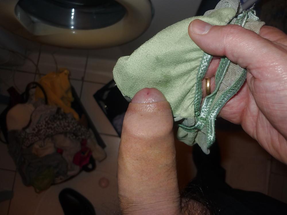 14P Cum on my Wife's bras and panties 3