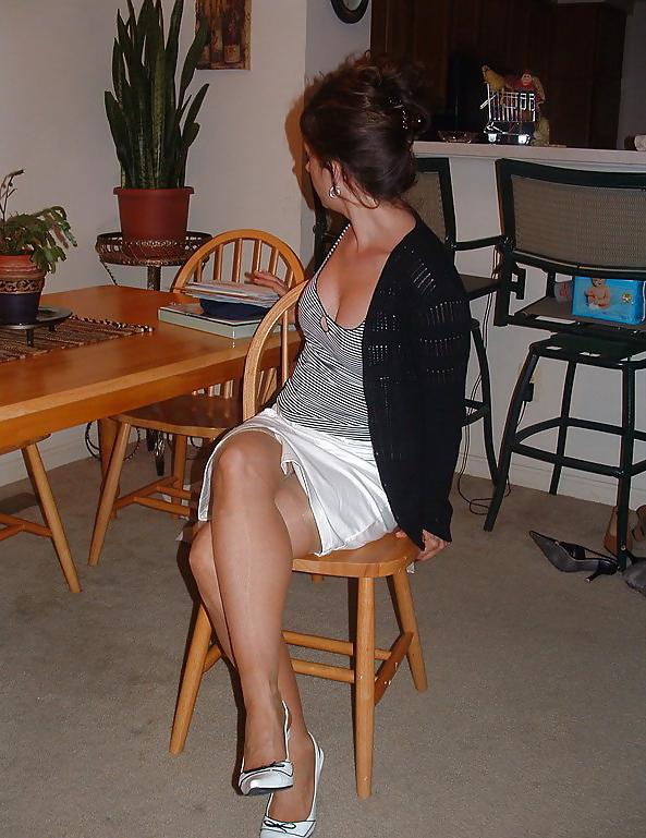 25P Wife Micki stocking legs tease