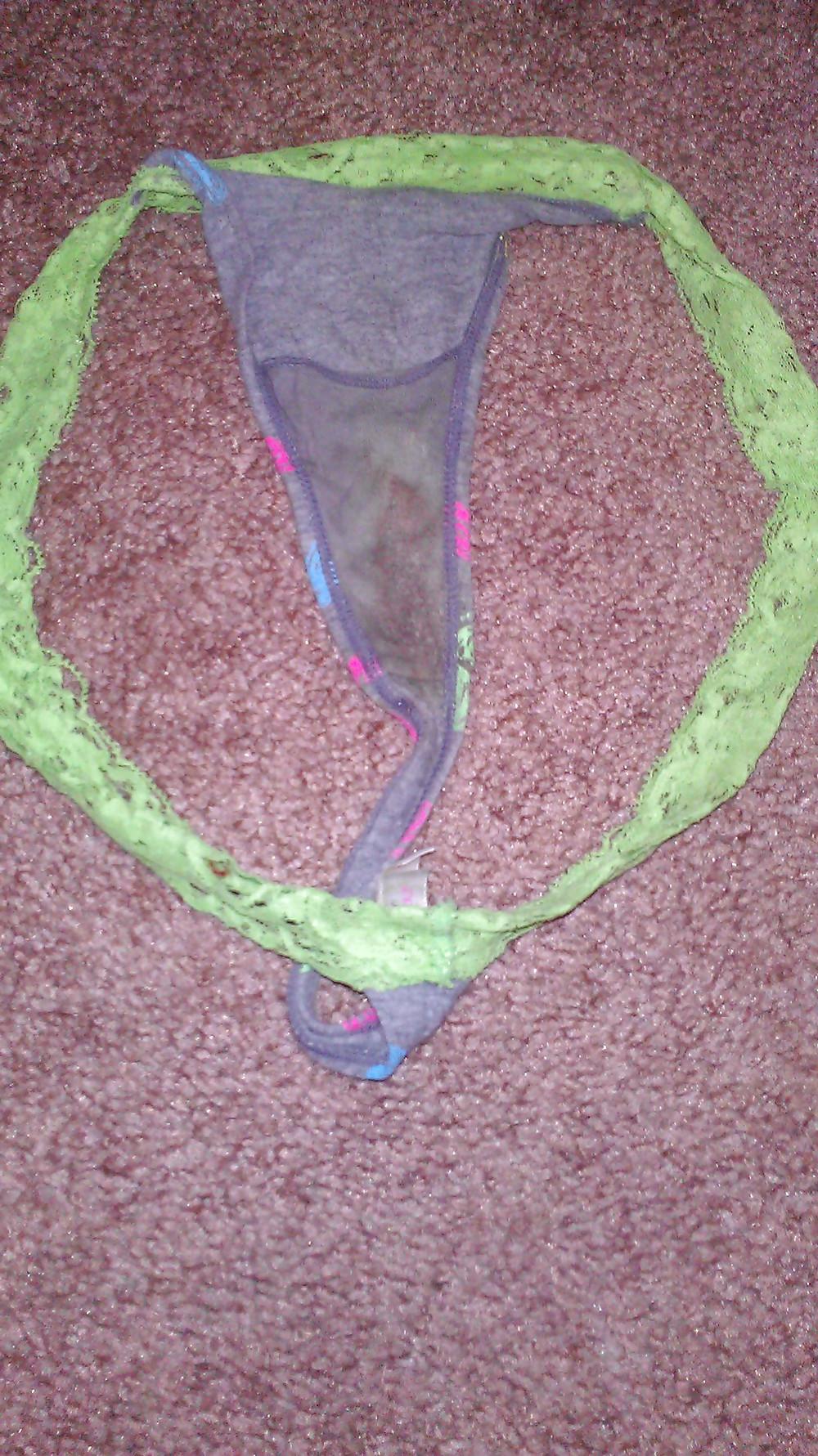 6P Cum on gray thong 