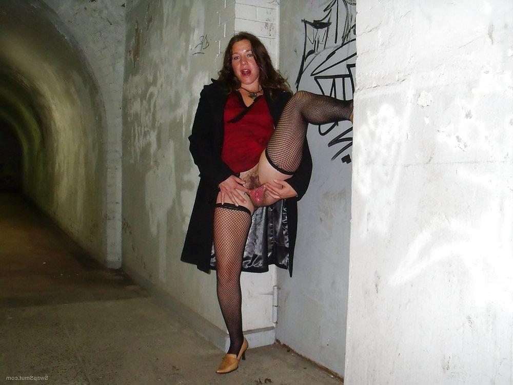 11P Wife Flashing Hairy Cunt