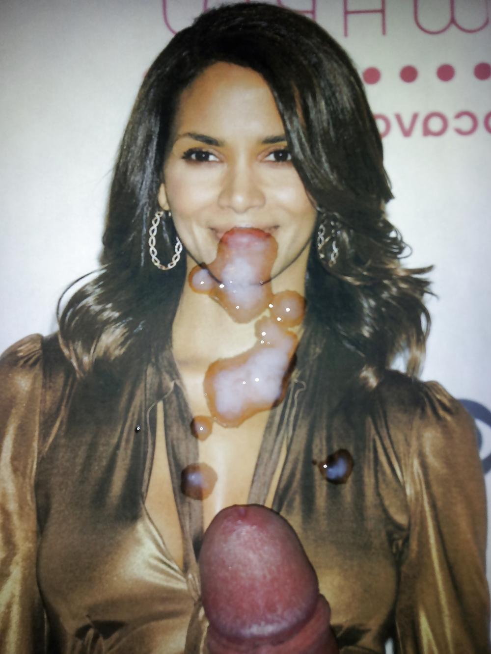 4P Cum On Halle Berry