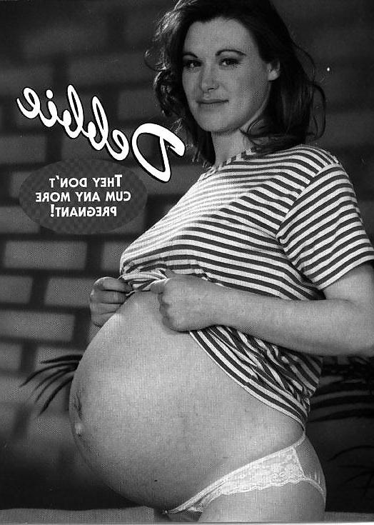 18P Brunette Debbie is very pregnant