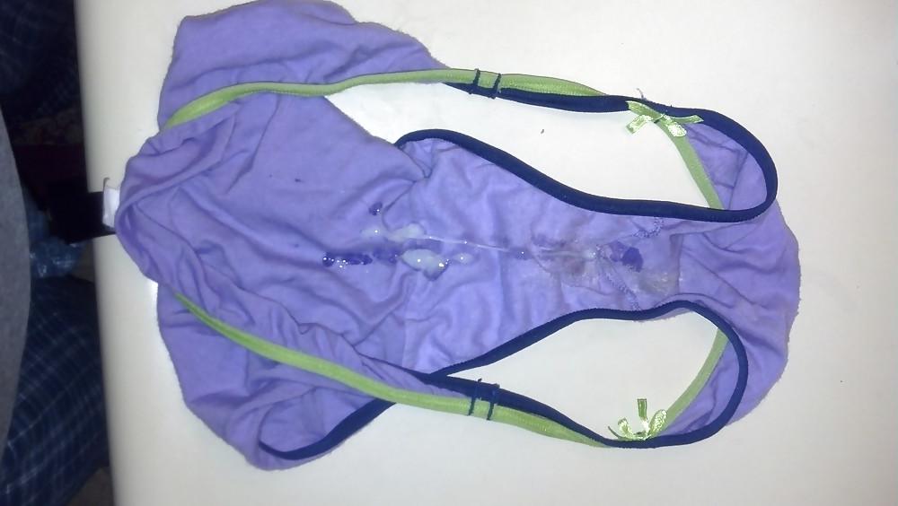 5P More cum on wife's panties